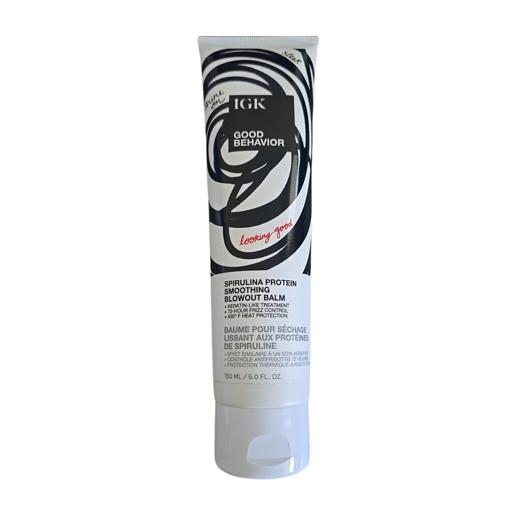 IGK Good Behavior Spirulina Protein Smoothing Blowout‎ Balm Tube 5.0 oz